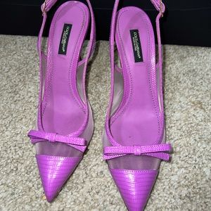 Dolce & Gabbana Leather slingback pumps